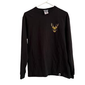 Simply Southern Women's Shirt Medium Black Metallic Camouflage Long Sleeve Tee